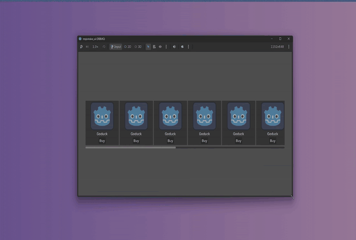 Responsive scroll container